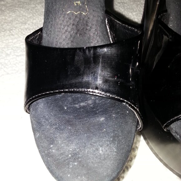 Black Two Strap Seychelle Dancer high heels worn - Picture 6 of 13